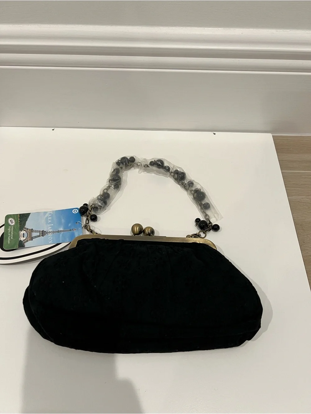 NWT Vintage Black Eyelet Tara Jarmon Bag